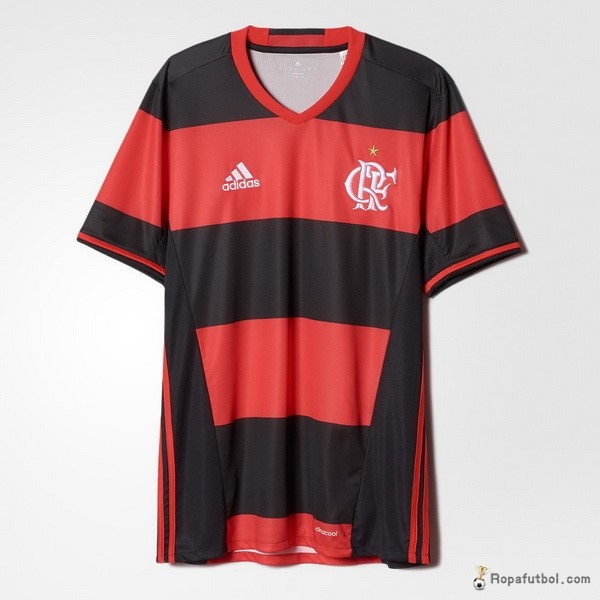 Camiseta Flamengo Replica Primera Ropa 2016/17 Rojo Negro